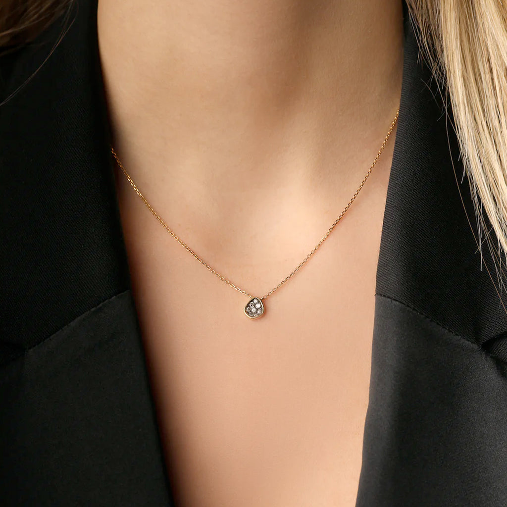 J by Boghossian Pave Pear Shaped Necklace | Boom & Mellow