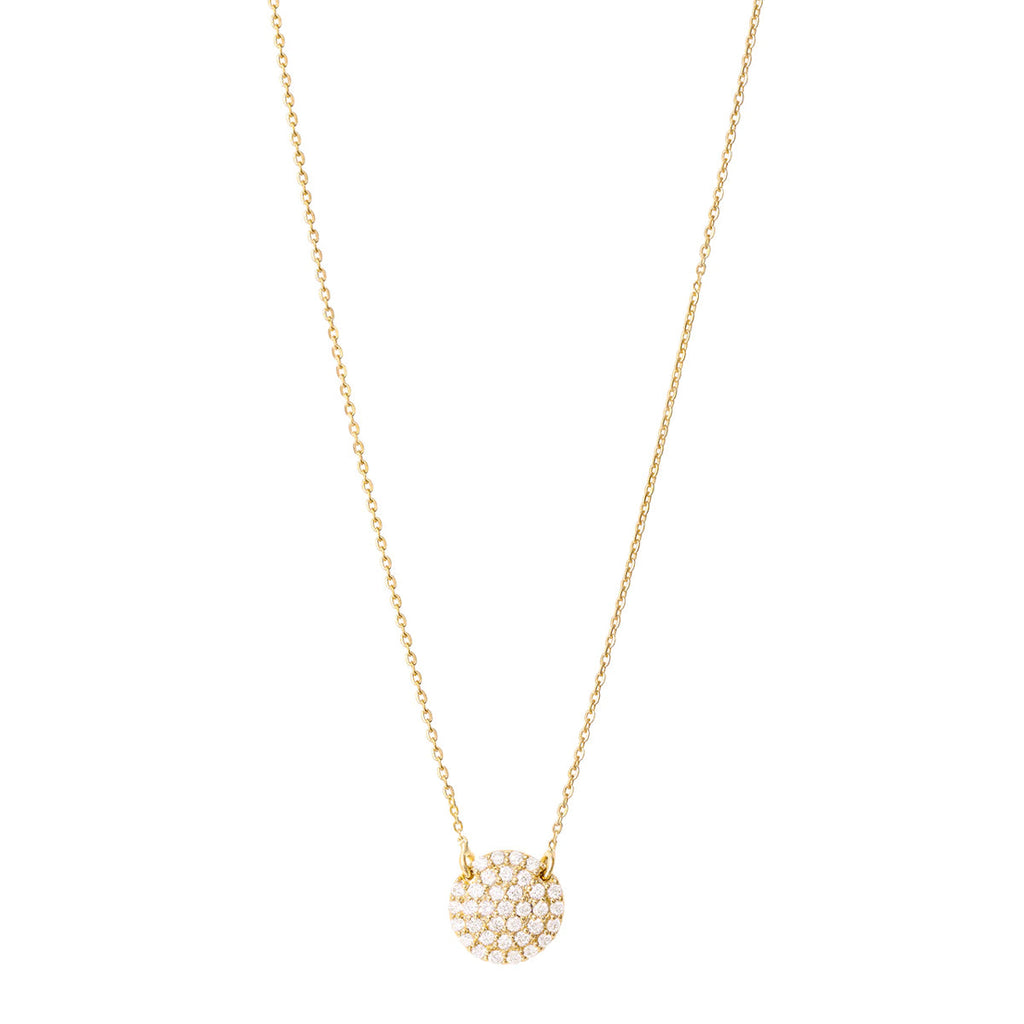 Alexa Jewelry Pave Circle Necklace with Diamonds | Boom & Mellow