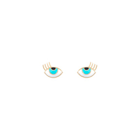 Orchid Jewelry Aqua Eyes Stud Earrings