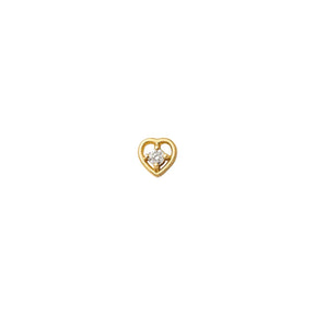 Alexa Jewelry Open Heart Solitaire Stud Earring