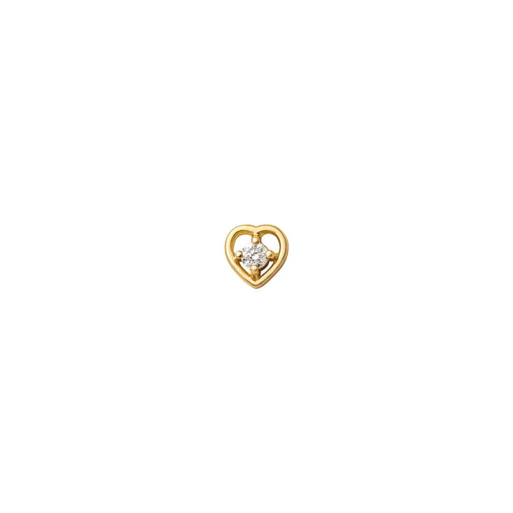 Alexa Jewelry Open Heart Solitaire Stud Earring | Boom & Mellow