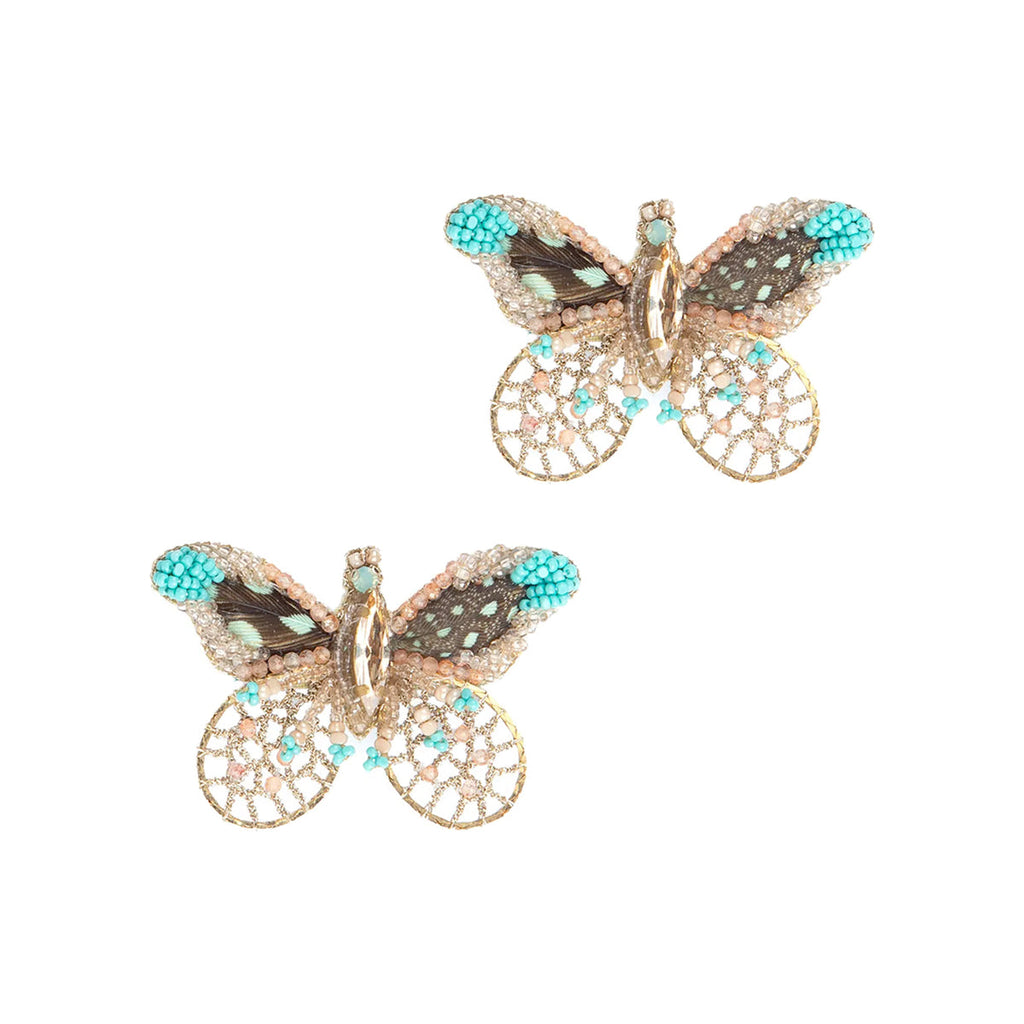 Deepa Gurnani Mint Cate Butterfly Earrings | Boom & Mellow