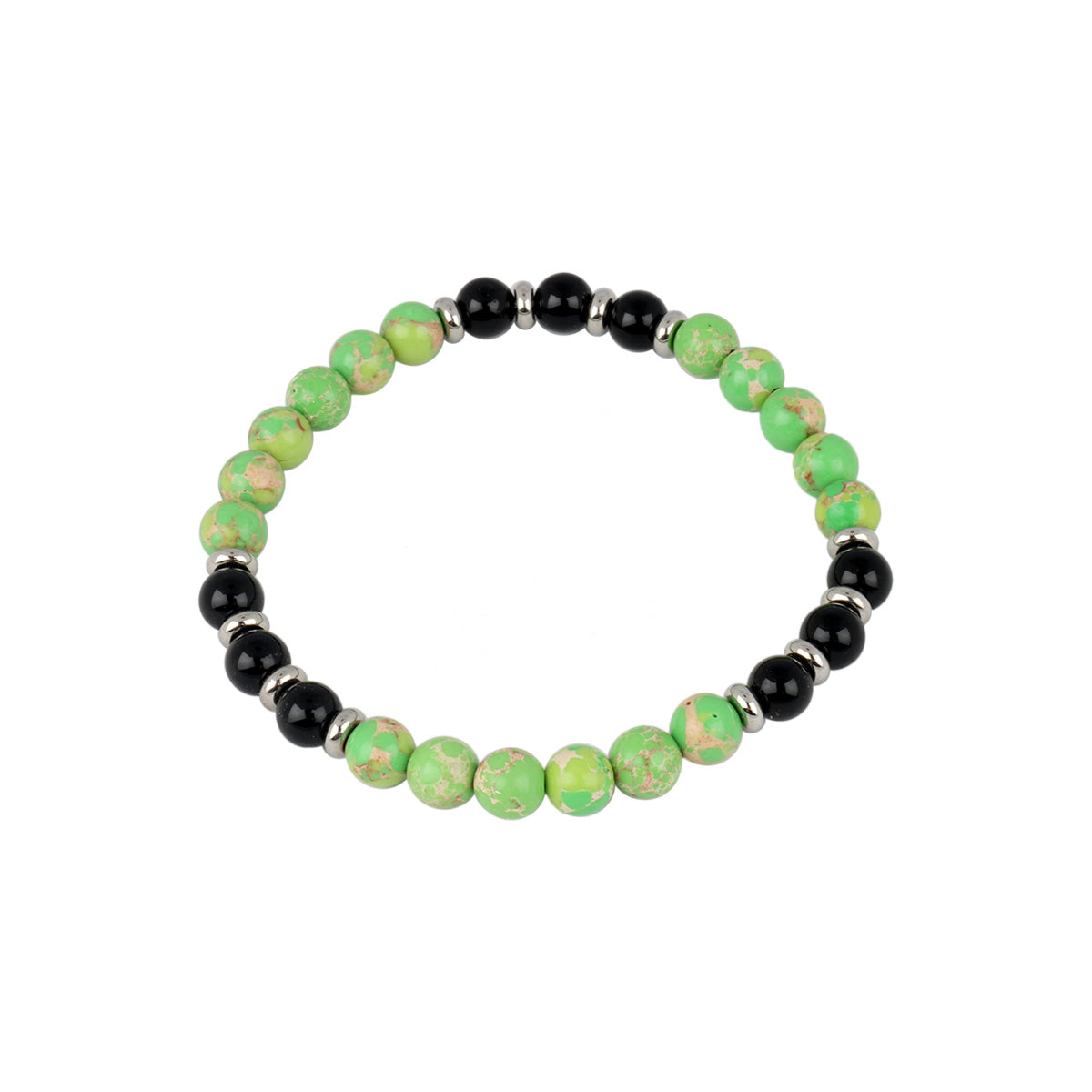 FreeStyle Green Stone Beaded Bracelet