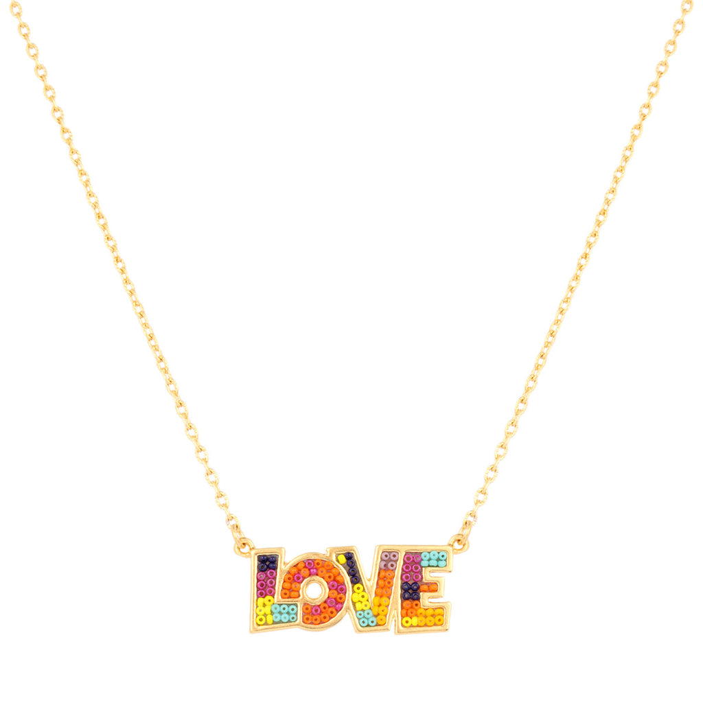 Morena Corazon Multicolor Love Necklace | Boom & Mellow