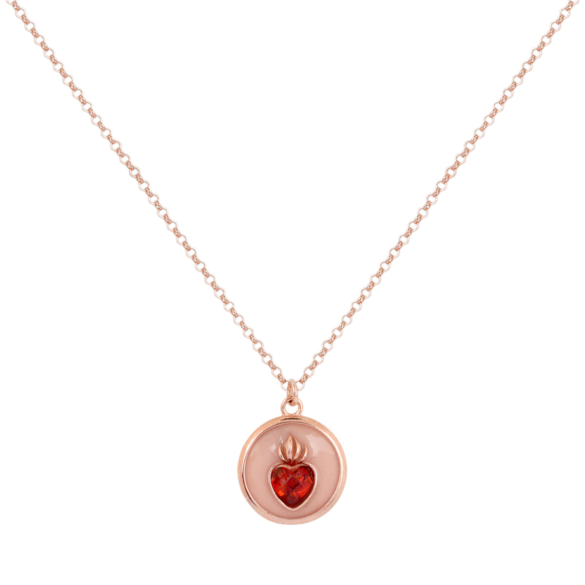 Versari Flaming Heart Ruby Necklace