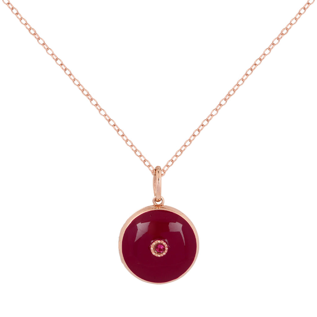 Versari Fuchsia Best Mom Dot Locket Necklace | Boom & Mellow