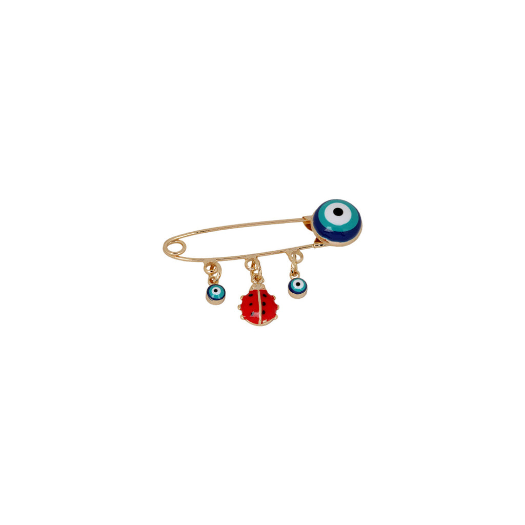 You & Eye Evil Eye Dangling Ladybug Baby Pin | Boom & Mellow