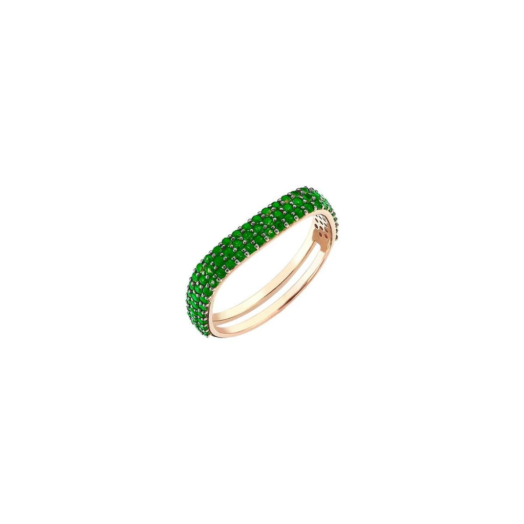 Kismet by Milka Green Pave Reef Ring | Boom & Mellow