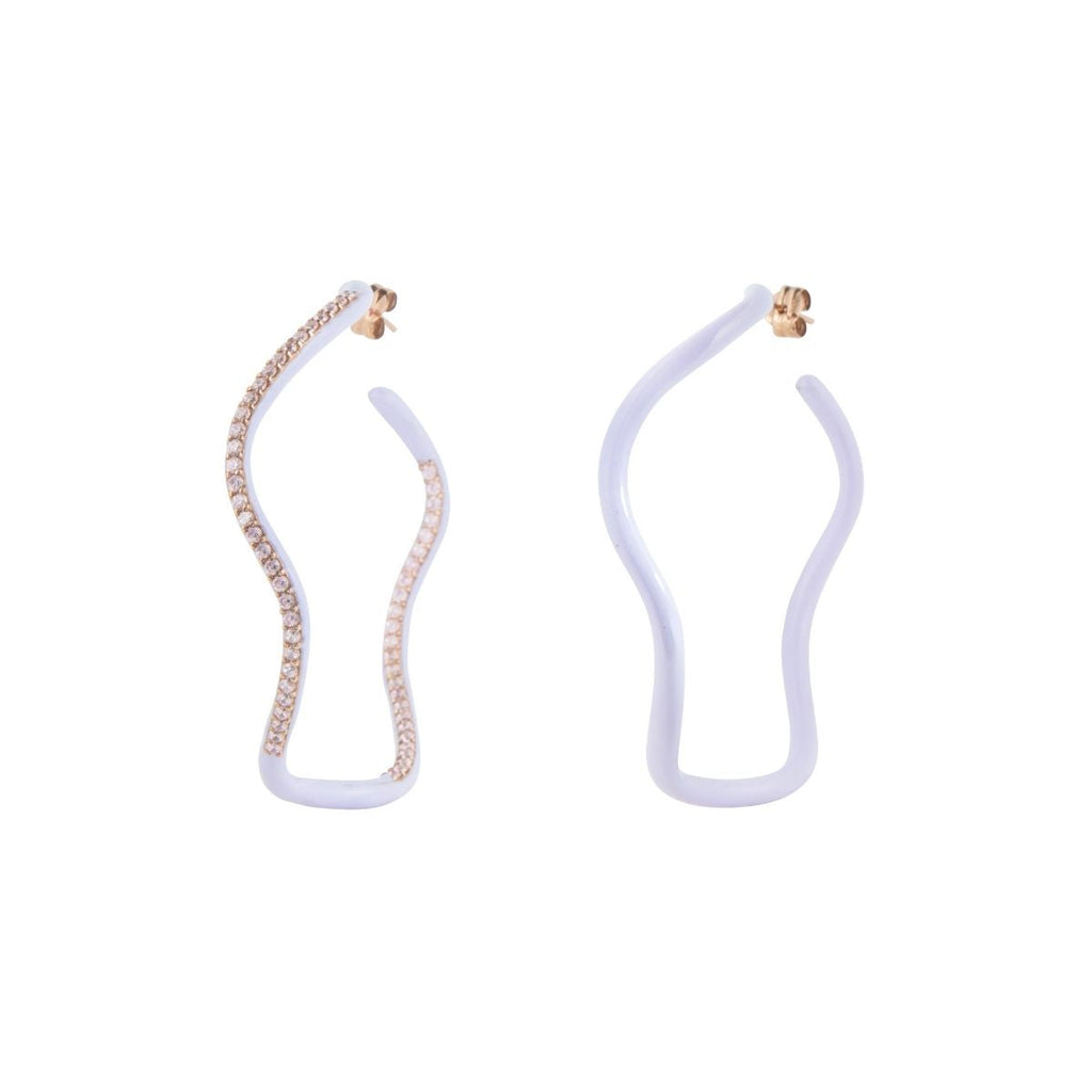 Maha Lozi Wavelength Lilac Earrings | Boom & Mellow