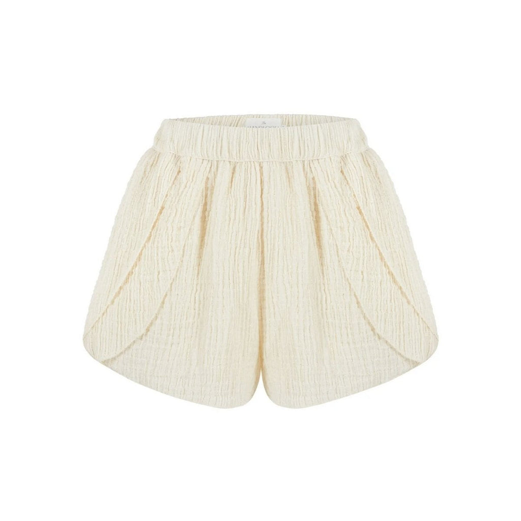 The Handloom Mia Short Natural with Gold Stripes | Boom & Mellow