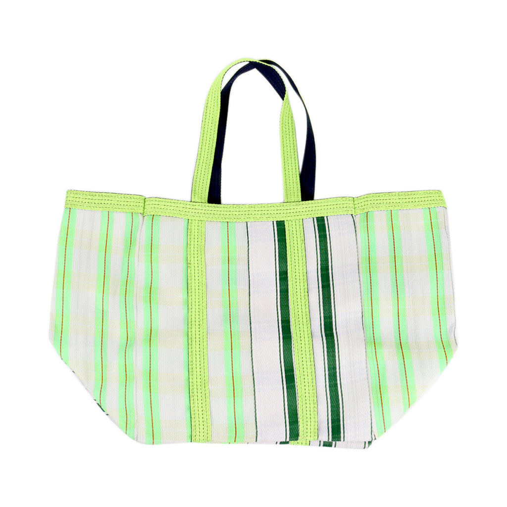Babachic Bags Neon Green Stripes Picnic Bag | Boom & Mellow