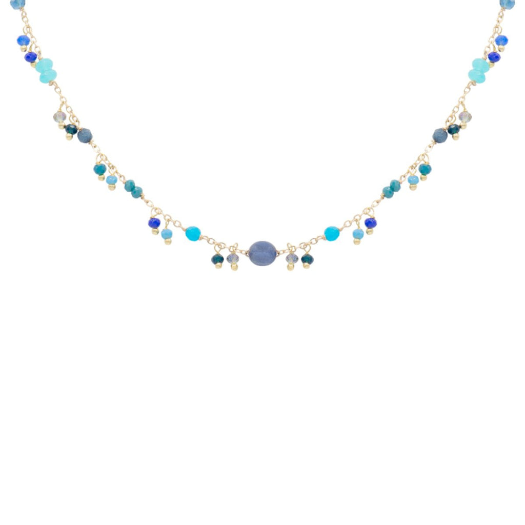 Marcia Moran Juni Blue Dangling Crystals Necklace | Boom & Mellow