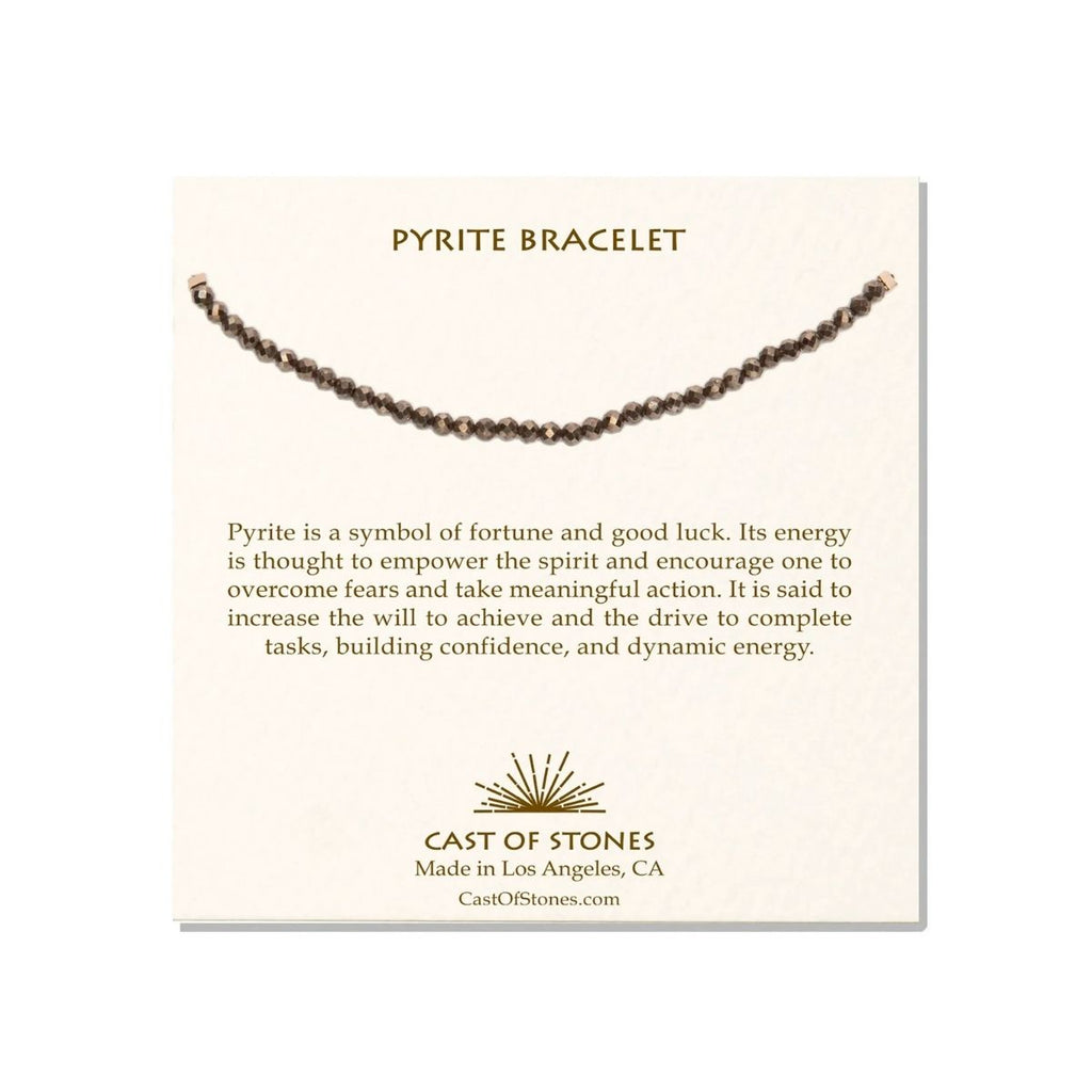 Cast of Stones Pyrite Gemstone Bracelet | Boom & Mellow