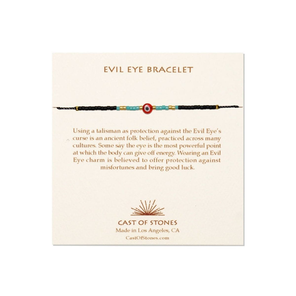Cast of Stones Red Evil Eye Turquoise Bracelet | Boom & Mellow