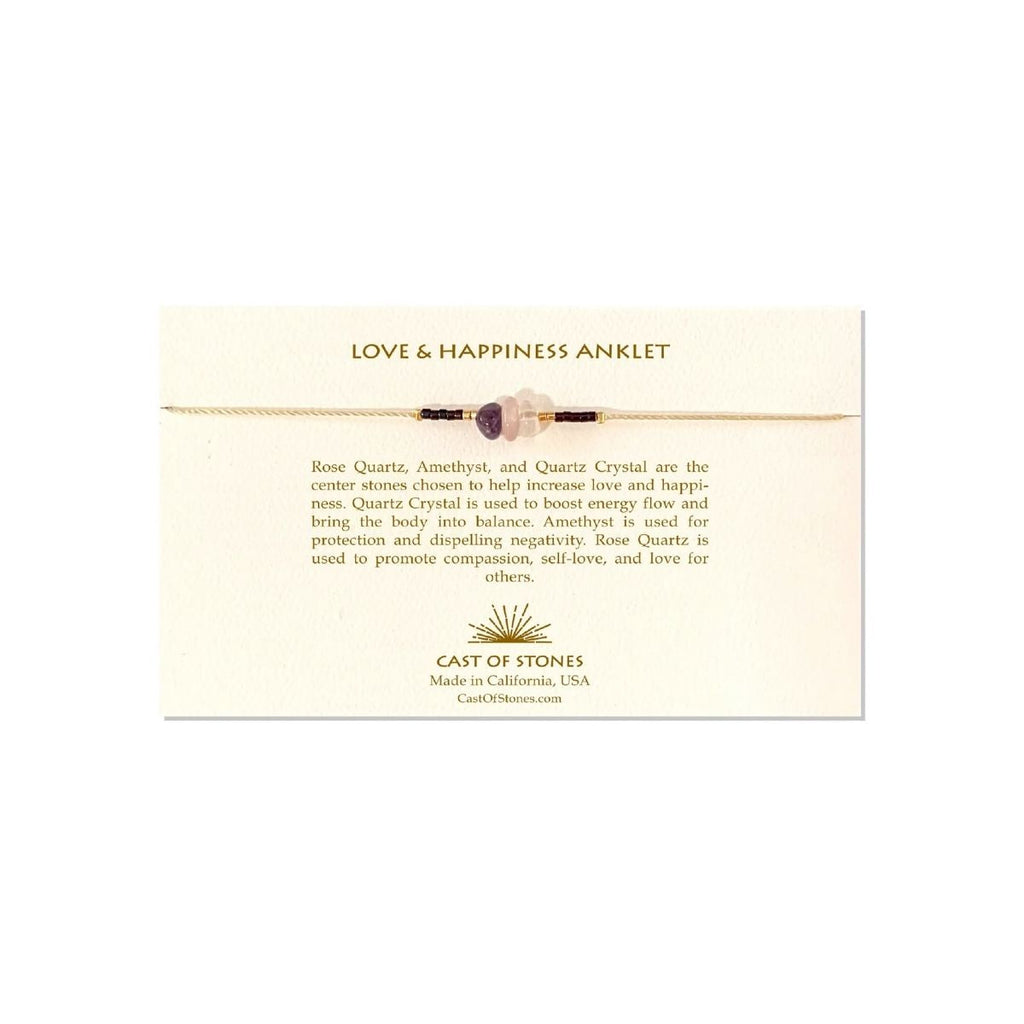 Cast of Stones Love and Happiness Gemstone Anklet | Boom & Mellow