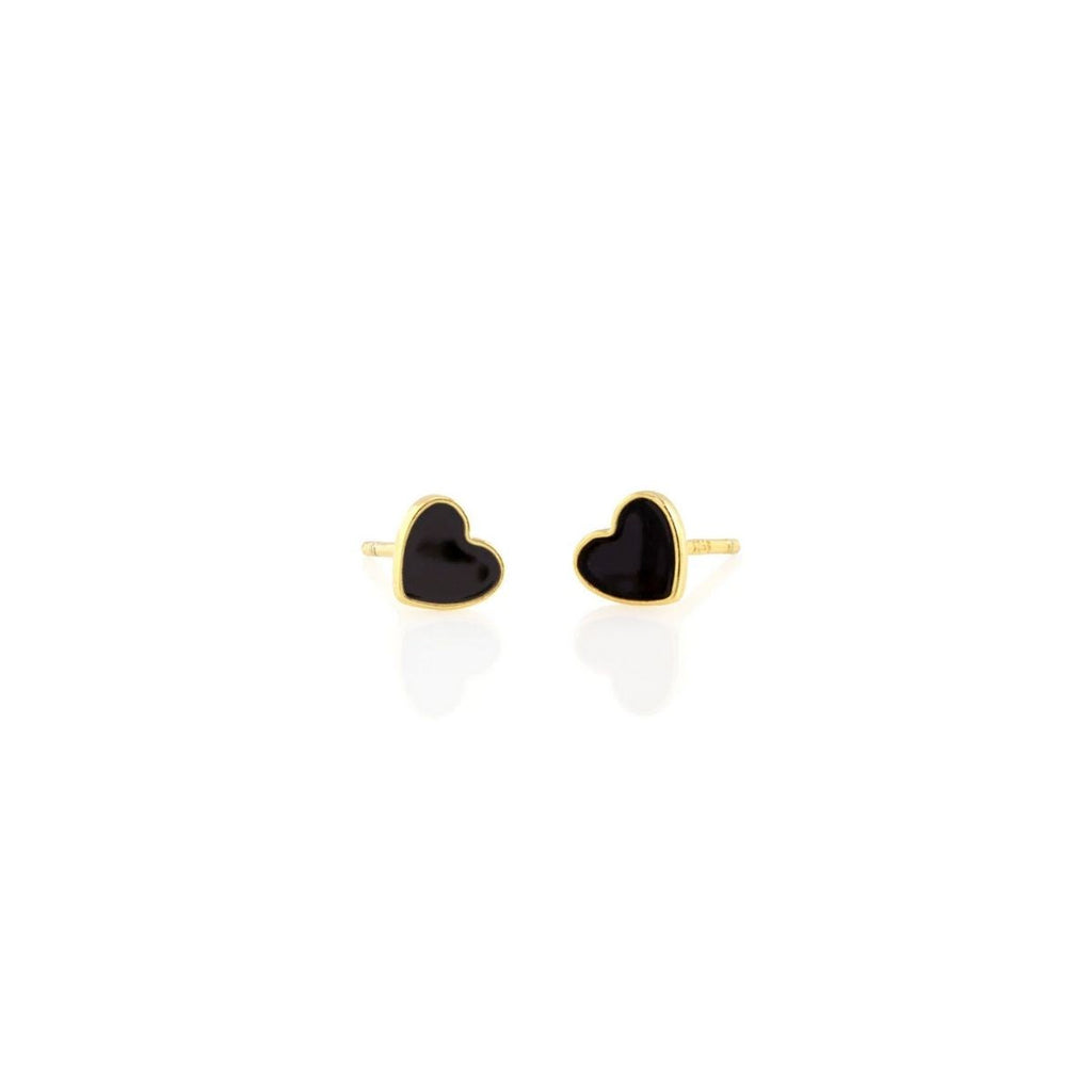 Kris Nations 18k Gold Vermeil Petite Heart Stud Earrings | Boom & Mellow