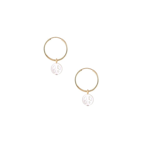 Kris Nations 18k Gold Vermeil Peace Hoop Earrings | Boom & Mellow