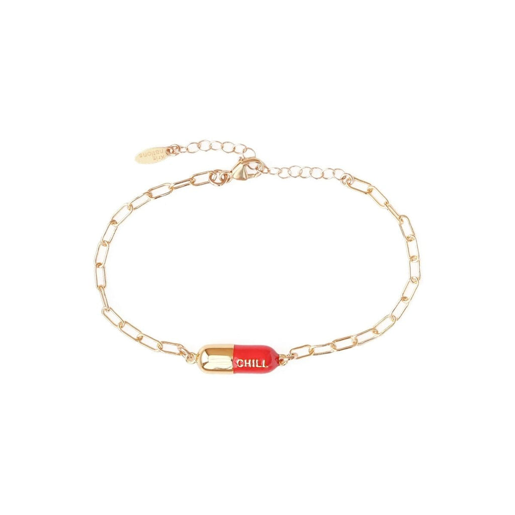 Kris Nations 18k Gold Vermeil Chill Pill Bracelet | Boom & Mellow