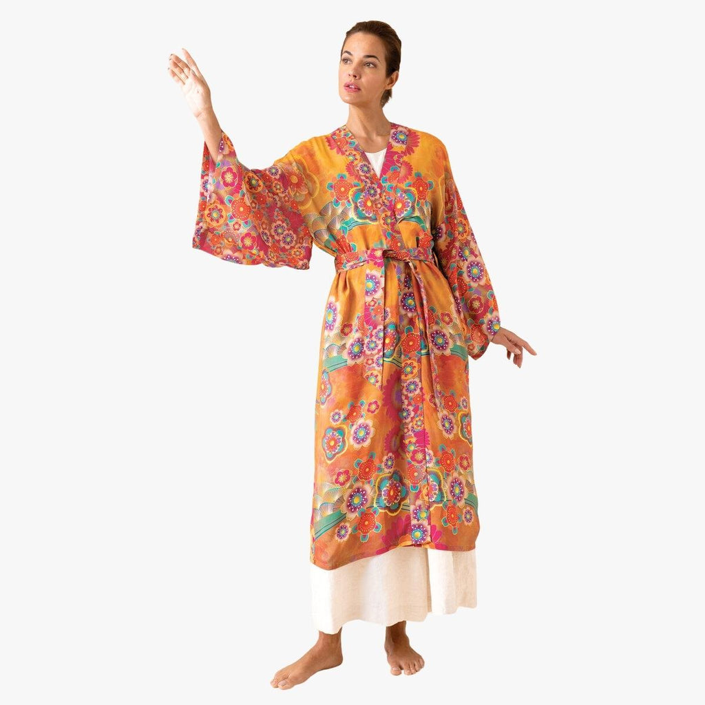 Powder Design Golden Cranes Kimono Gown | Boom & Mellow