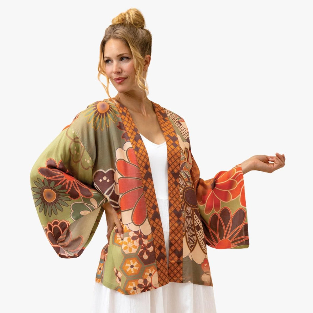 Powder Design 70s Kaleidoscope Floral Kimono Jacket | Boom & Mellow