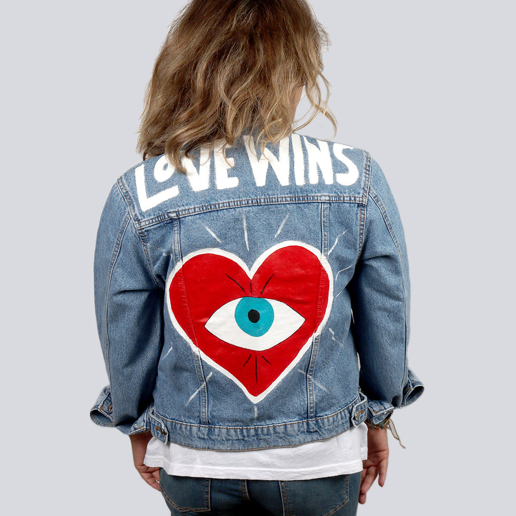 You & Eye Love Wins Denim Jacket | Boom & Mellow