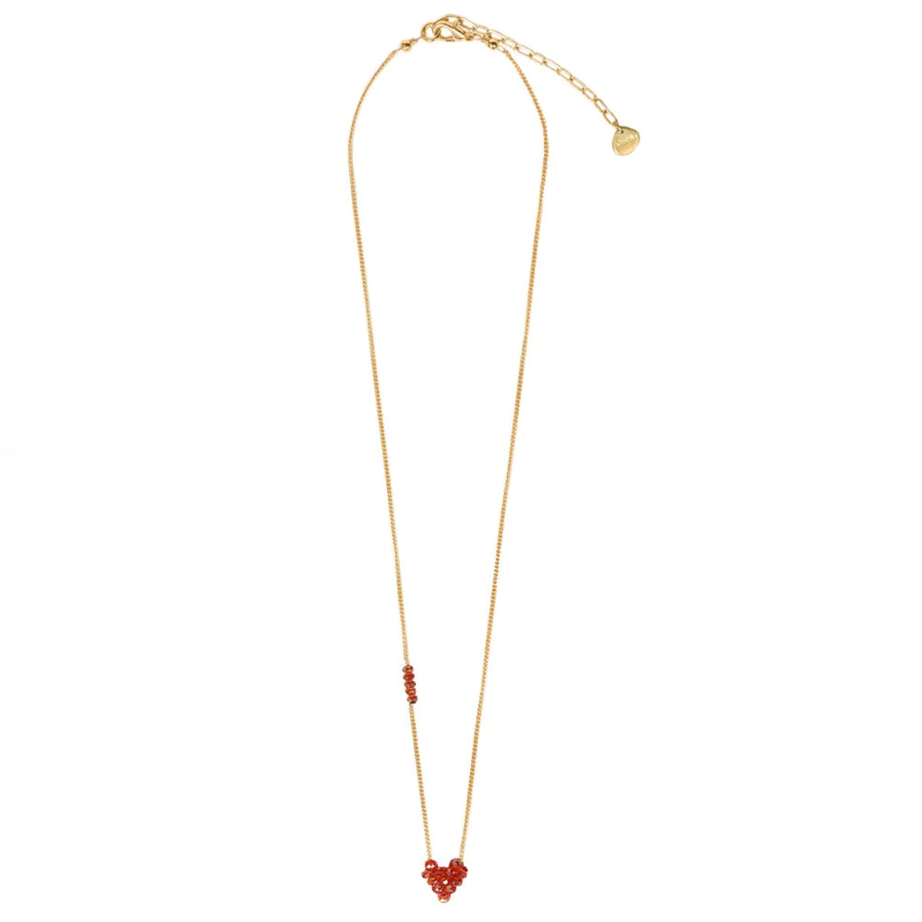 Mishky Red Fanzy Heartsy Necklace | Boom & Mellow