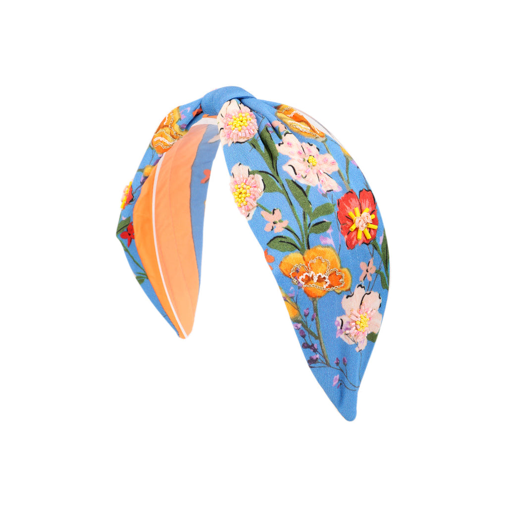 Joey & Pooh Blue Bouquet Headband | Boom & Mellow