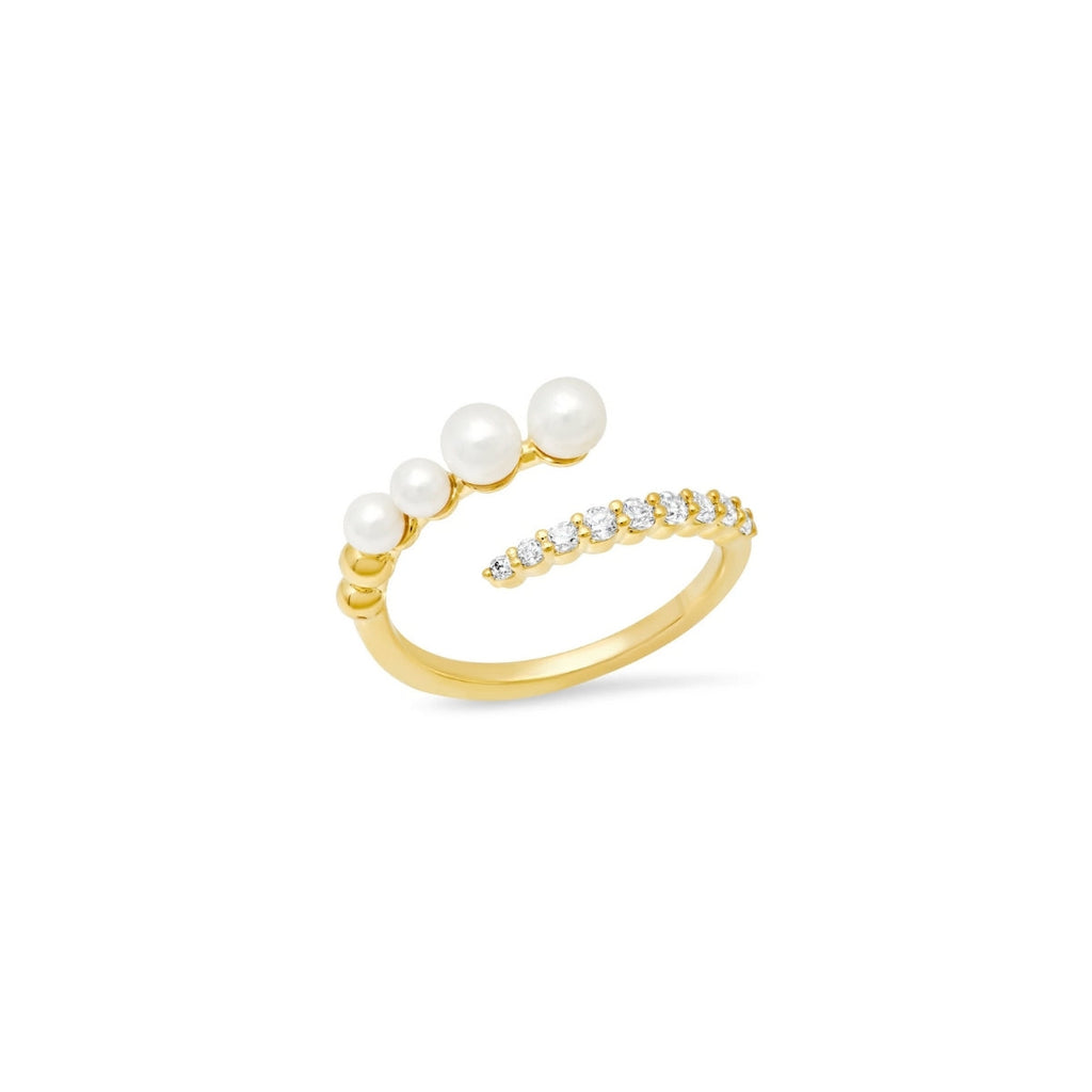Tai Pearl Crystal Wrap Ring | Boom & Mellow