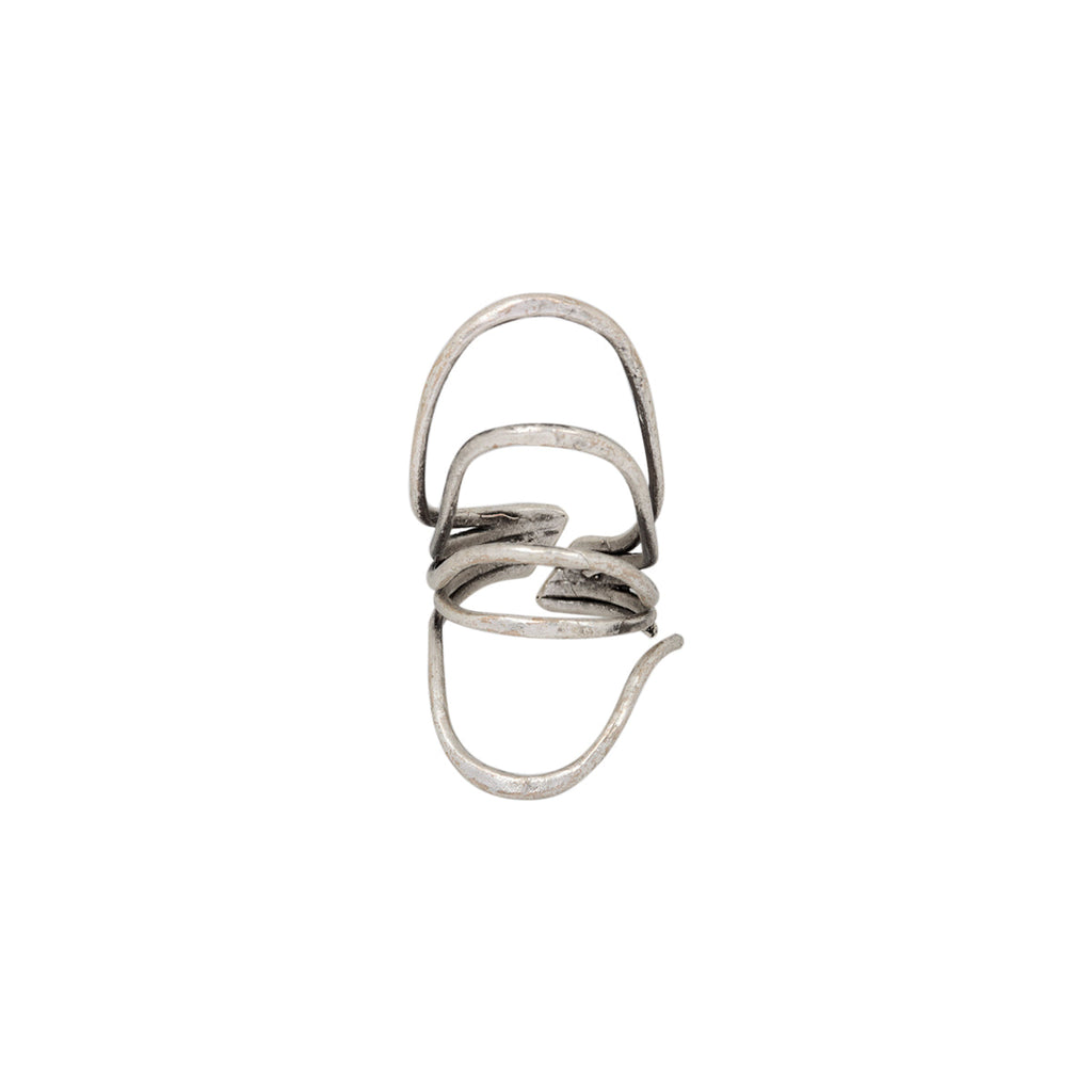 You & Eye Layered Twisted Wire Silver Tribal Ring | Boom & Mellow