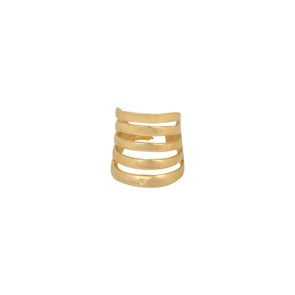 You & Eye Layered Gold Tribal Ring | Boom & Mellow