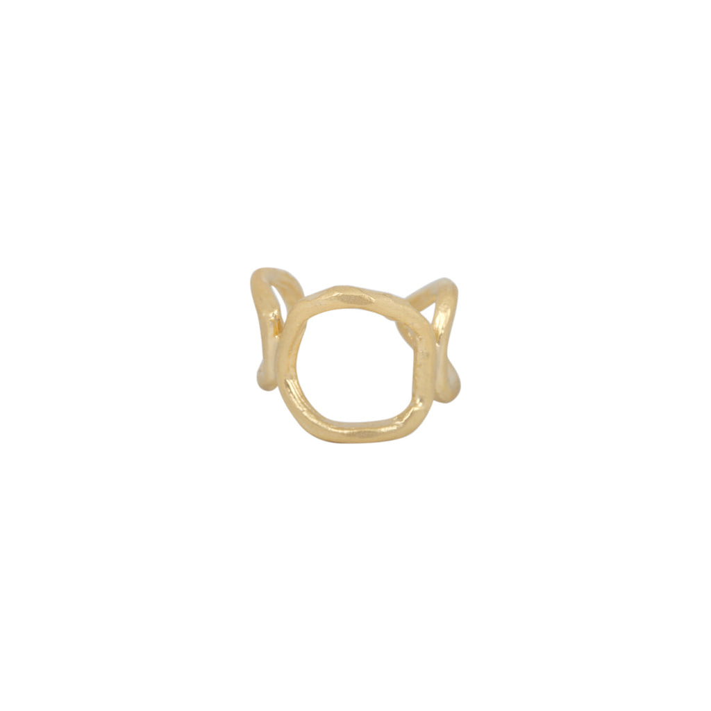 You & Eye Connected Open Circles Gold Tribal Ring | Boom & Mellow