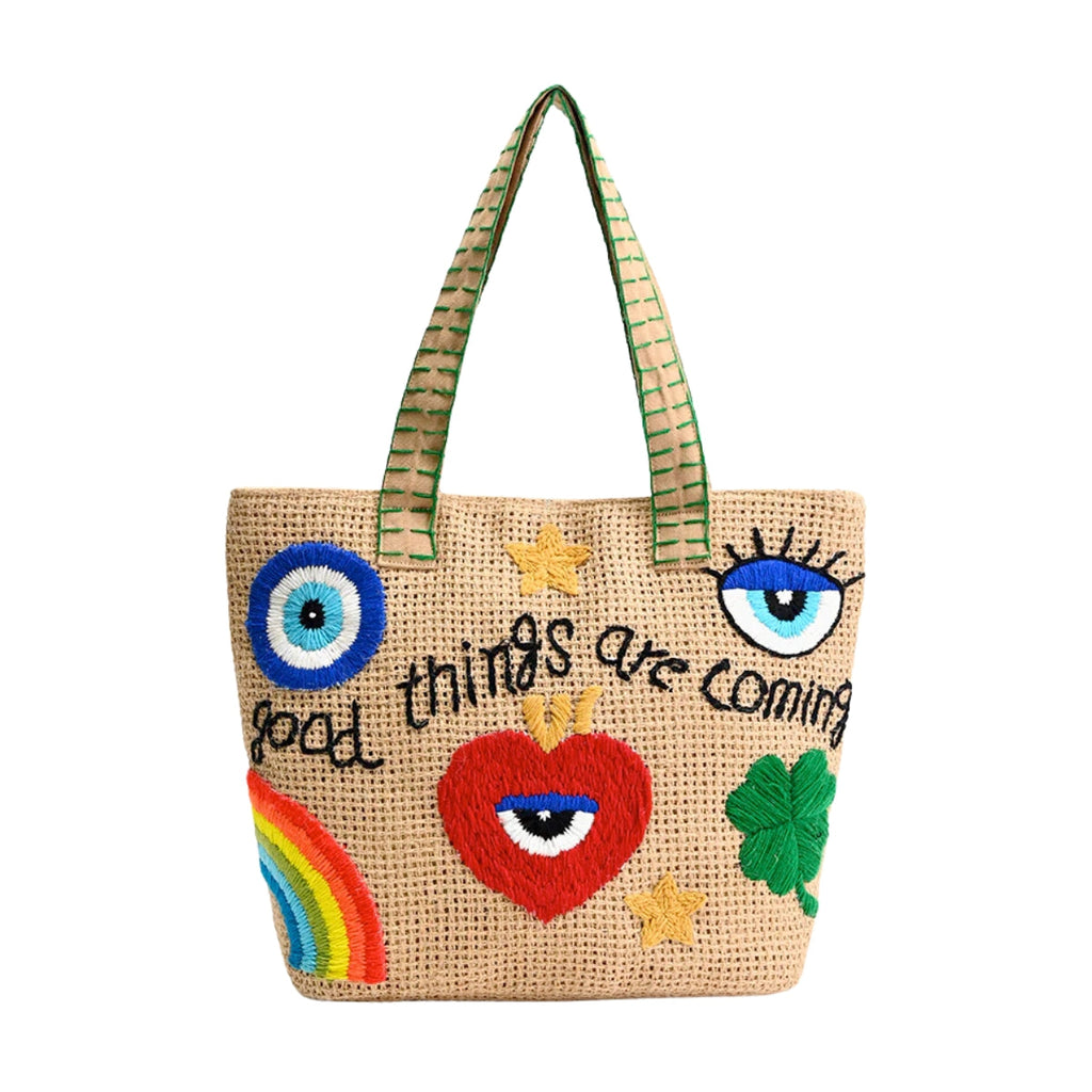 America & Beyond Good Things Are Coming Positivity Tote Bag | Boom & Mellow