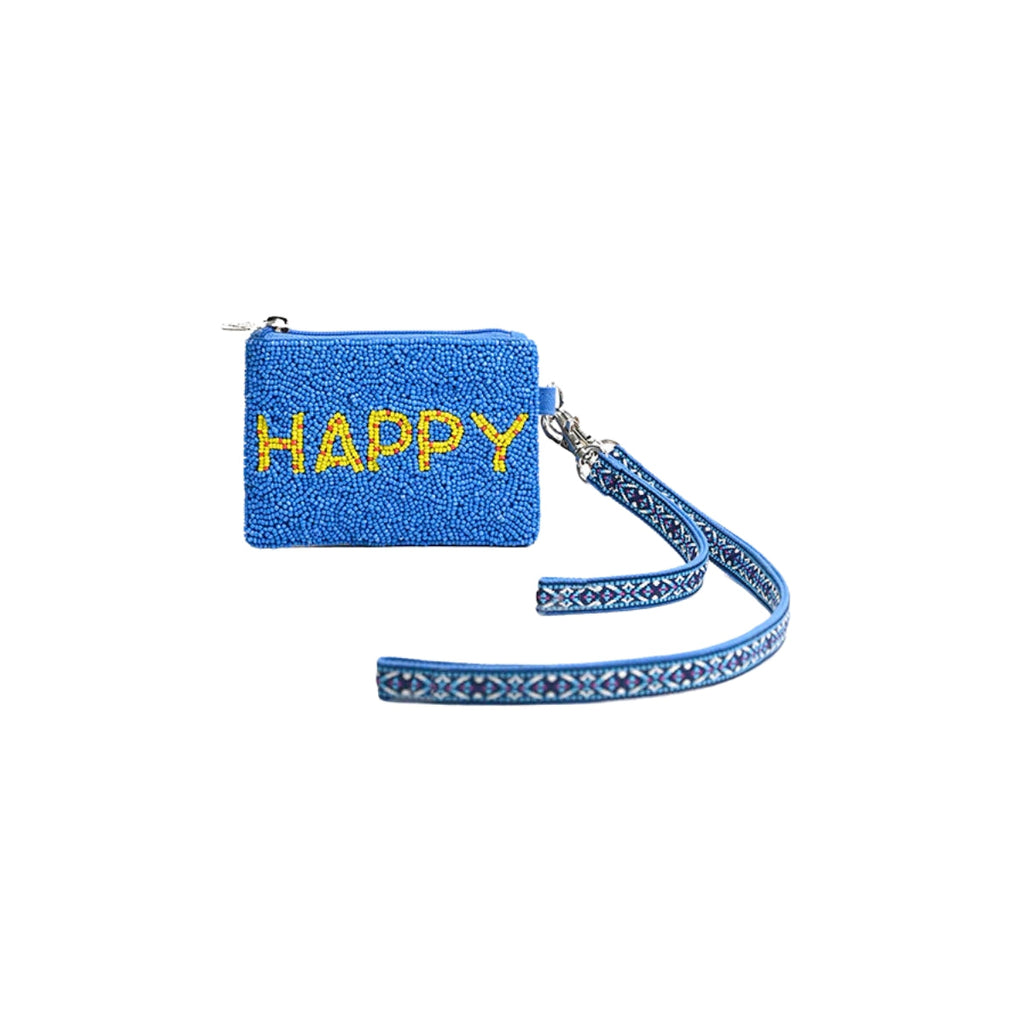 America & Beyond Because I am Happy Embellished Coin Bag | Boom & Mellow