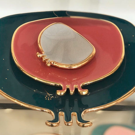 Extra Small Ceramic Pomegranate Plate