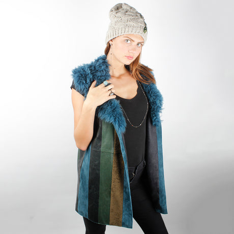 Enes Patchwortk Gilet Petrol Jacket