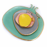 Extra small ceramic pomegranate plate