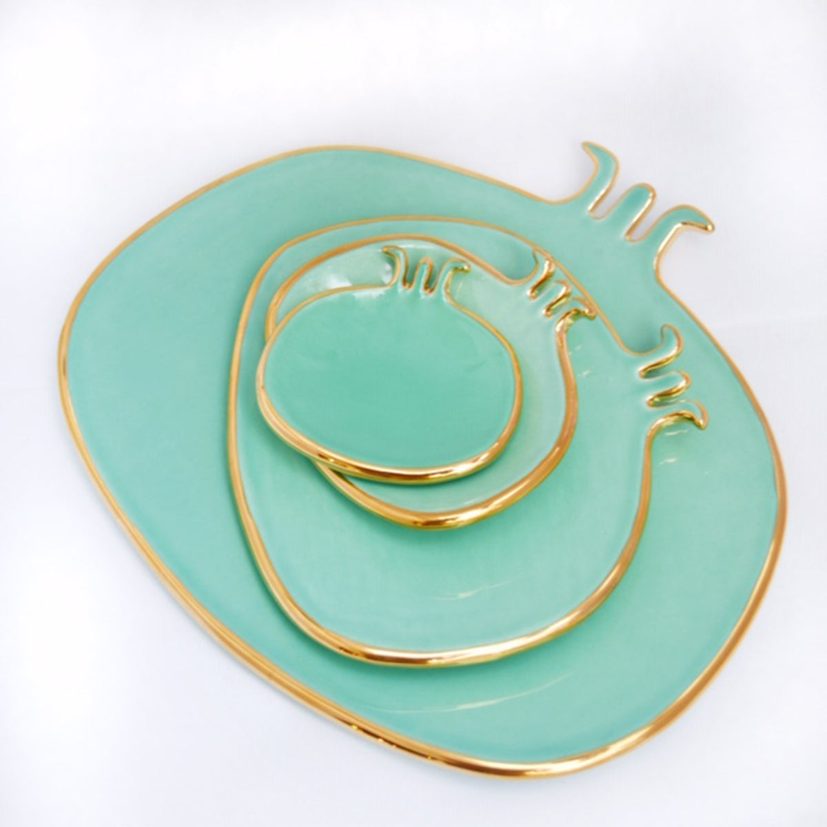 Extra small ceramic pomegranate plate