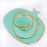 Extra small ceramic pomegranate plate