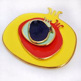 Extra small ceramic pomegranate plate