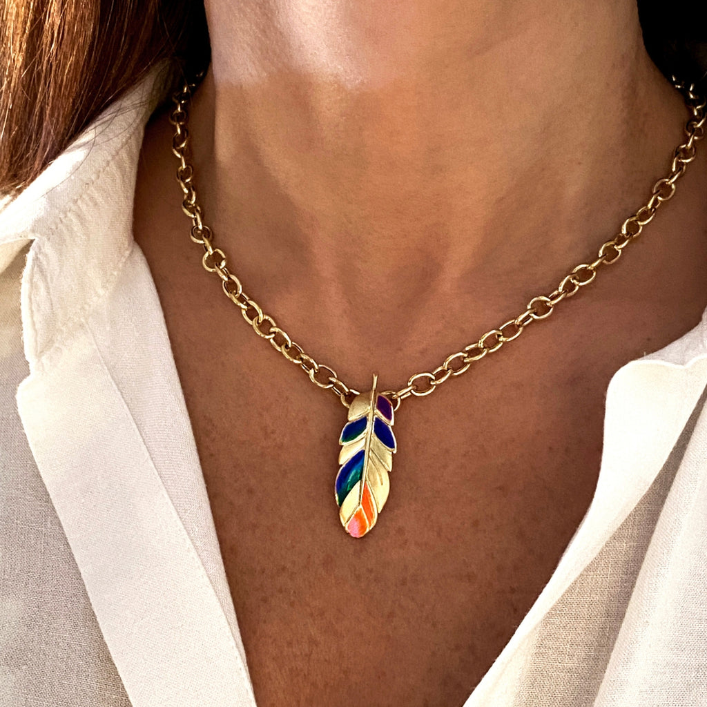 Martine Jewelry Feather Necklace | Boom & Mellow