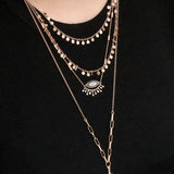 Kismet by Milka 14k Rose Gold Liberty Shaker Slim Chain Necklace