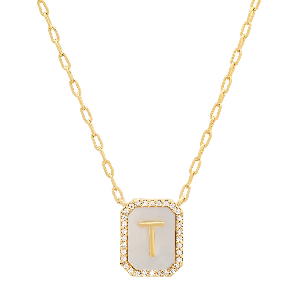 Tai Mother of Pearl Monogram Necklace | Boom & Mellow