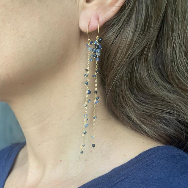 Sweet Pea Sapphire Pogo Punks Cluster Earring | Boom & Mellow