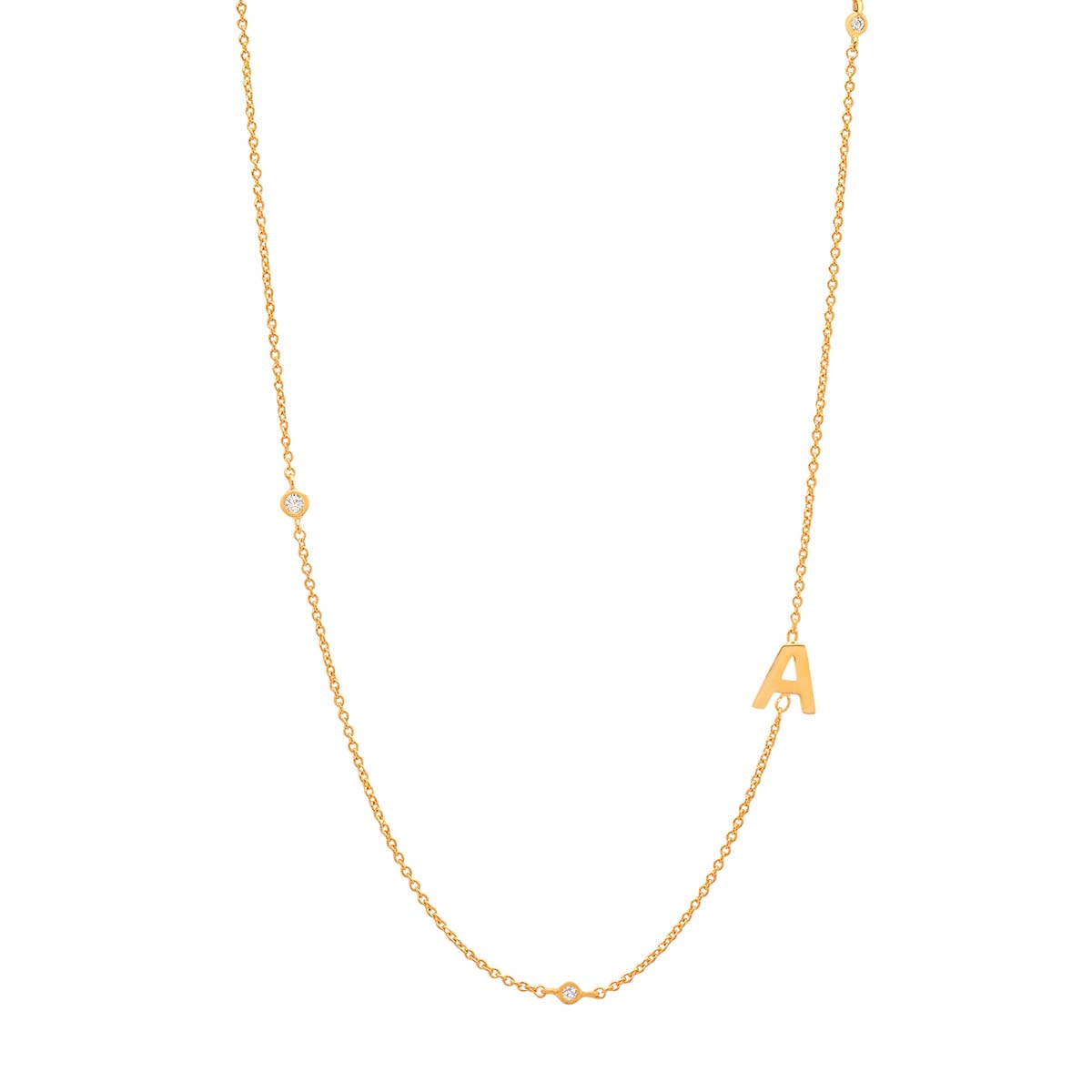 Tai Sideways Initial Necklace